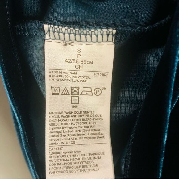 Banana Republic Velvet Mock Neck Navy Size S - Picture 3 of 5